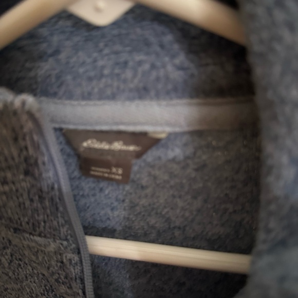 Eddie Bauer Heathered Blue Zip-Up Jacket - Picture 2 of 3